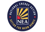National Energy Action logo – Boss Controls charity partner working to end fuel poverty and improve home energy efficiency