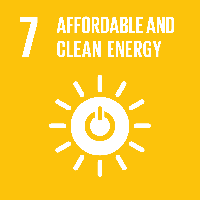 Global Goal 7 icon – Affordable and Clean Energy target supporting renewable energy and building energy efficiency