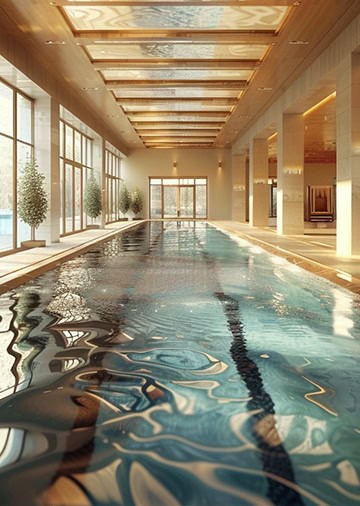 Indoor swimming pool in leisure centre – Boss Controls delivers smart BMS solutions aligned with sustainability frameworks