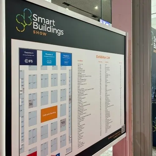 A picture of the entrance to the Smart Buildings Show 2025